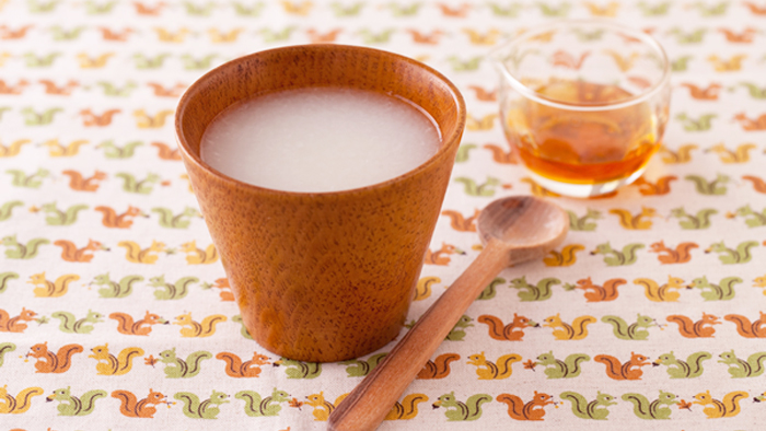 おろし大根とはちみつのジュースの完成写真